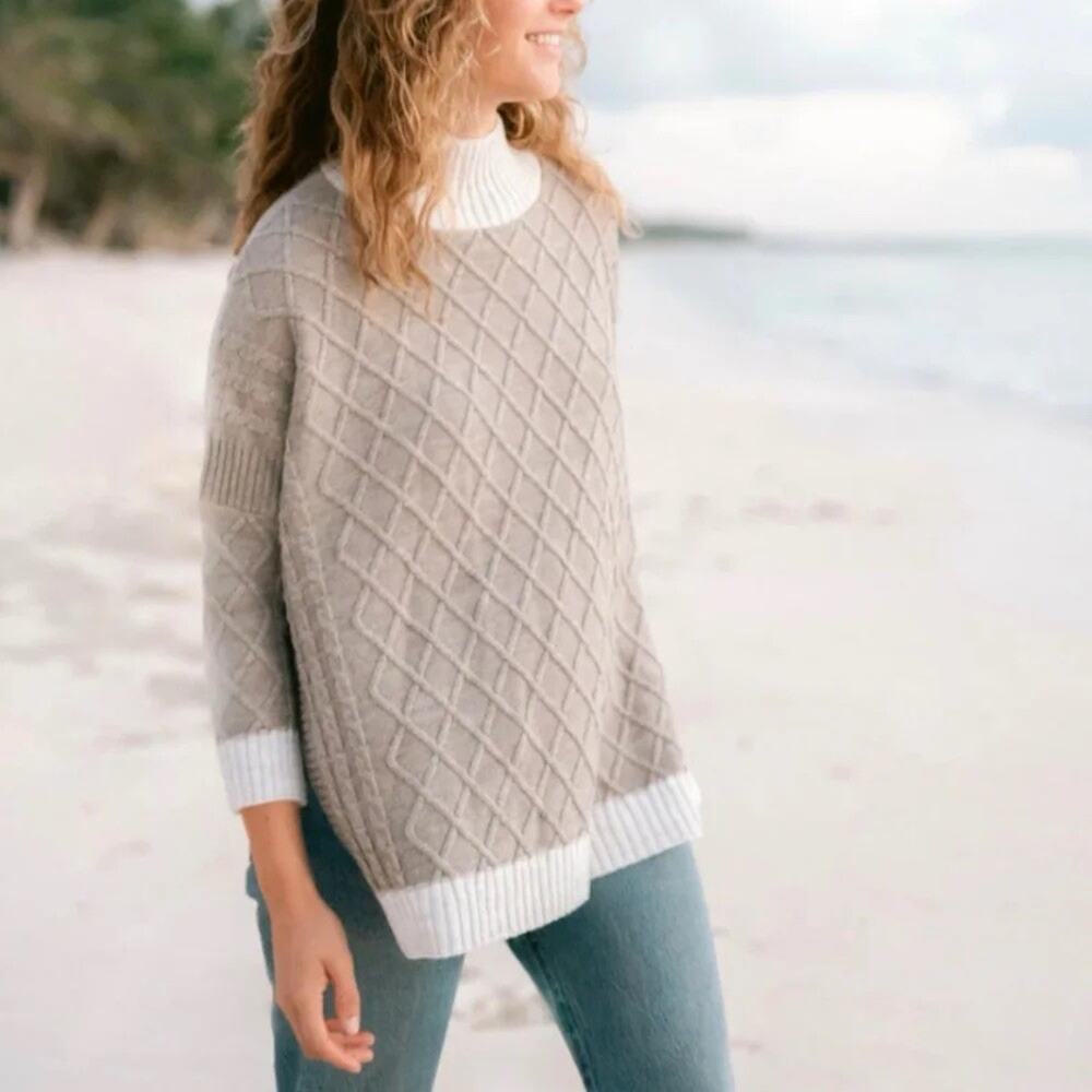 Mersea The Lisbon Traveler Mock Neck Sweater Driftwood Seasalt Capsule One Size